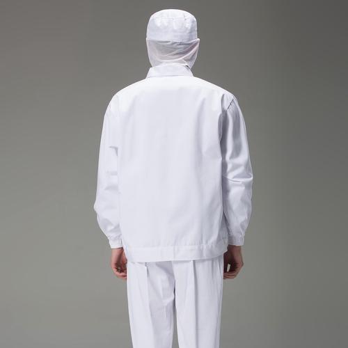 食品销售防尘分体白色加工厂服食食品厂长袖工装工装制服